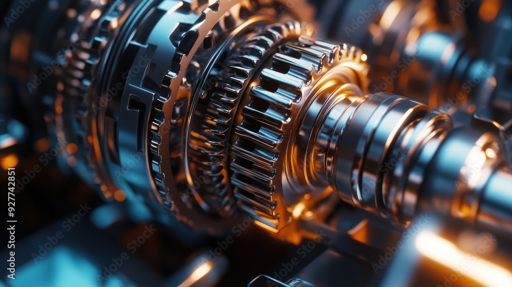 Dynamic 3D rendering of engine gears, symbolizing the power and precision of modern technology. The interlocking gears represent the seamless integration of mechanical and digital advancements. Dynamic 3D rendering of engine gears, symbolizing the power and precision of modern technology. The interlocking gears represent the seamless integration of mechanical and digital advancements.