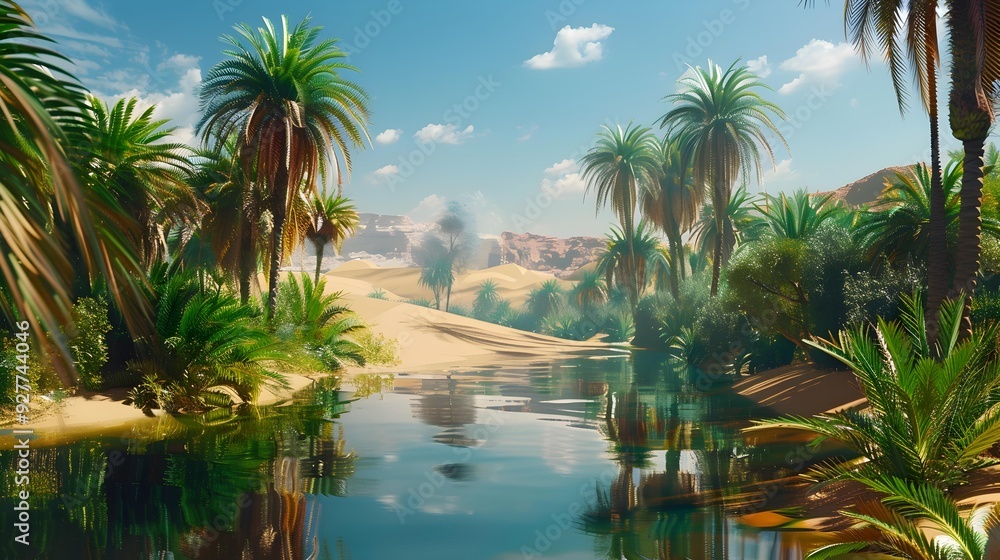 Obraz premium Oases spectacular hidden in the heart Sahara