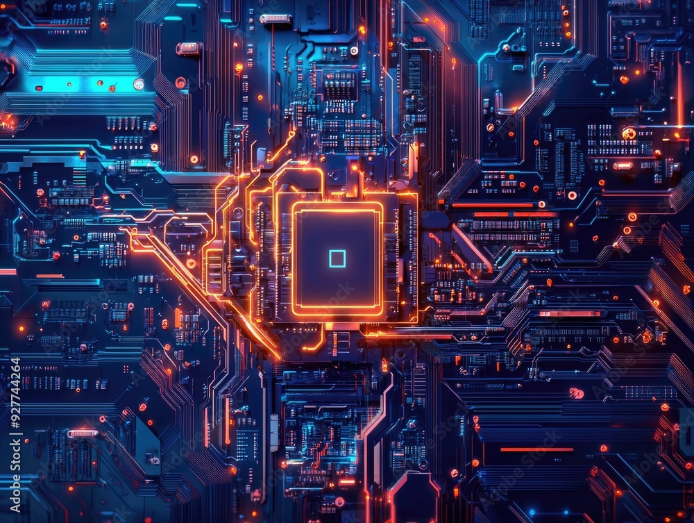Computer Circuit Board Close Up Computer Circuit Board Close Up