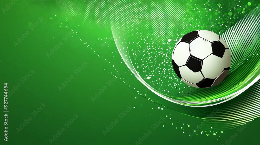 Fototapeta premium Soccer Template design , Football banner, Sport layout design, Green Theme, vector illustration ,abstract background