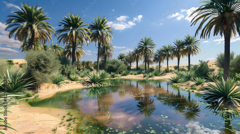 Obraz premium Oases amazingly located in the heart