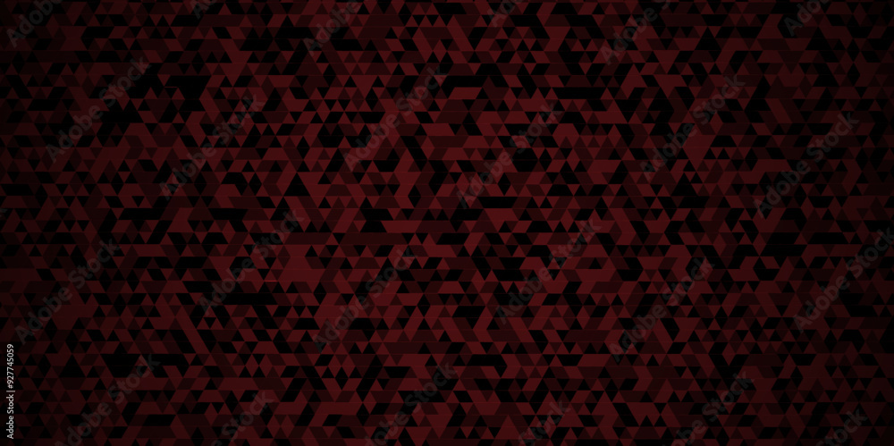 Vector seamless pattern triangle geometric repeating technology triangle black, red texture. Abstract digital grid light pattern black Polygon Mosaic triangle, business corporate background. Vector seamless pattern triangle geometric repeating technology triangle black, red texture. Abstract digital grid light pattern black Polygon Mosaic triangle, business corporate background.