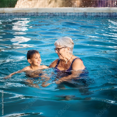 Grandmother with her grandson