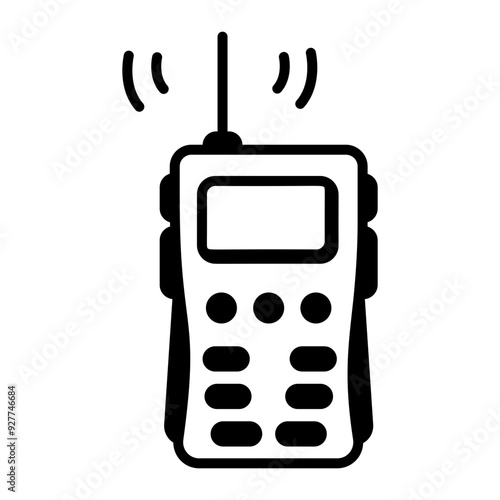 A doodle style icon of walkie talkie 