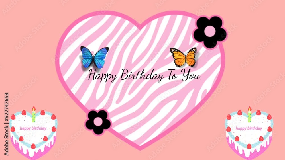 Happy birthday pink gift video for your love Happy birthday pink gift video for your love