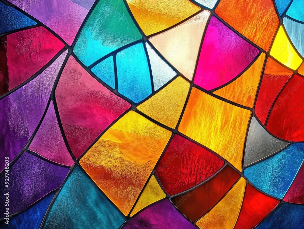 Fototapeta premium Stained Glass Window Close Up