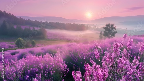 Panoramas beautiful flowers stretching for many kilometers