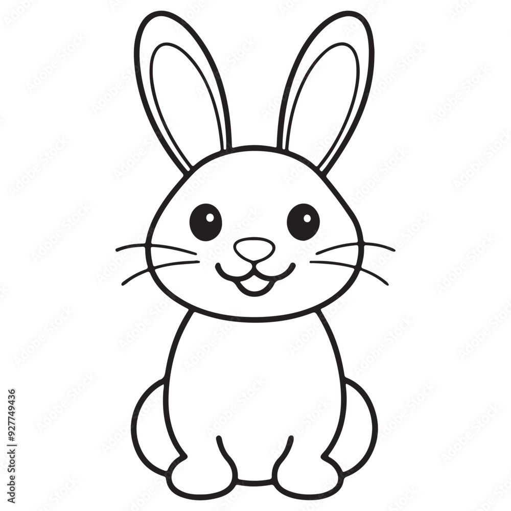 Adobe IlluCute kawaii bunny and baby cartoon character coloring page vector illustration. Pet animal, mothers day colouring page for kidsstrator Artwork. Adobe IlluCute kawaii bunny and baby cartoon character coloring page vector illustration. Pet animal, mothers day colouring page for kidsstrator Artwork.