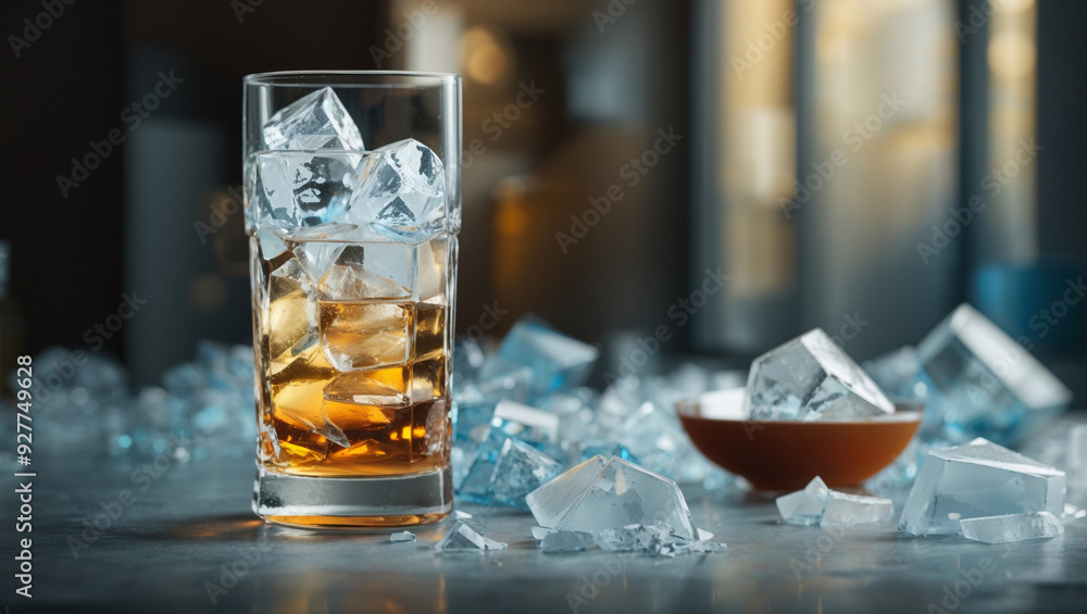 glass with ice glass with ice