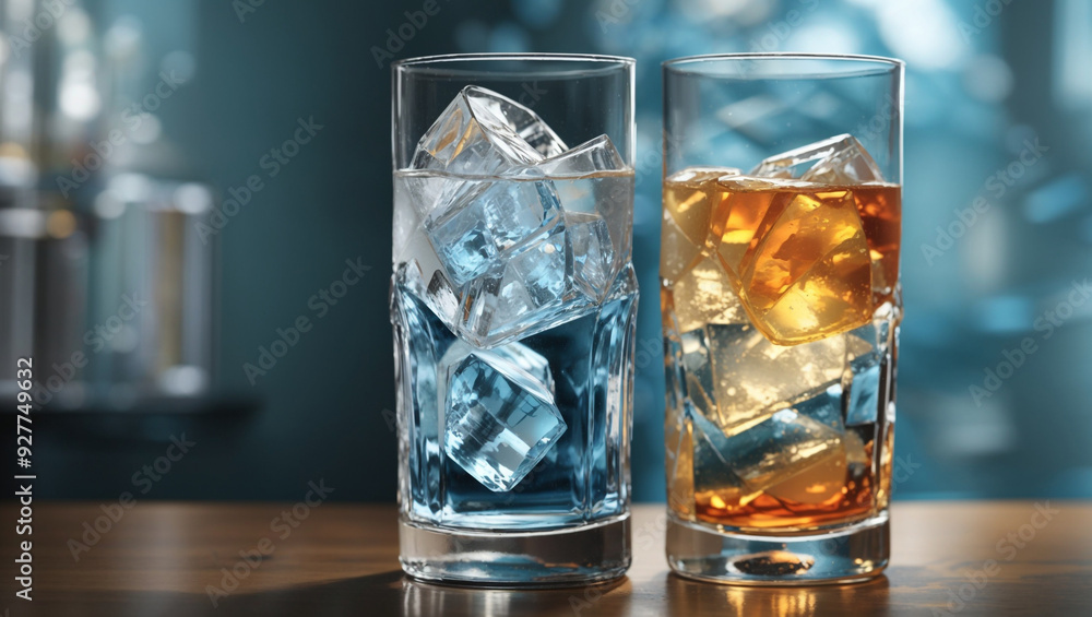 glass with ice glass with ice