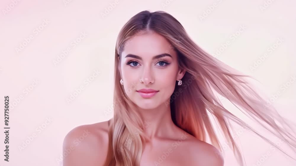 Beautiful Young Woman with Long Blonde Hair Posing Elegantly from the Back in a White Off-Shoulder Top. Concept of Beauty, Fashion, Elegance, and Hairstyle. Beautiful Young Woman with Long Blonde Hair Posing Elegantly from the Back in a White Off-Shoulder Top. Concept of Beauty, Fashion, Elegance, and Hairstyle.