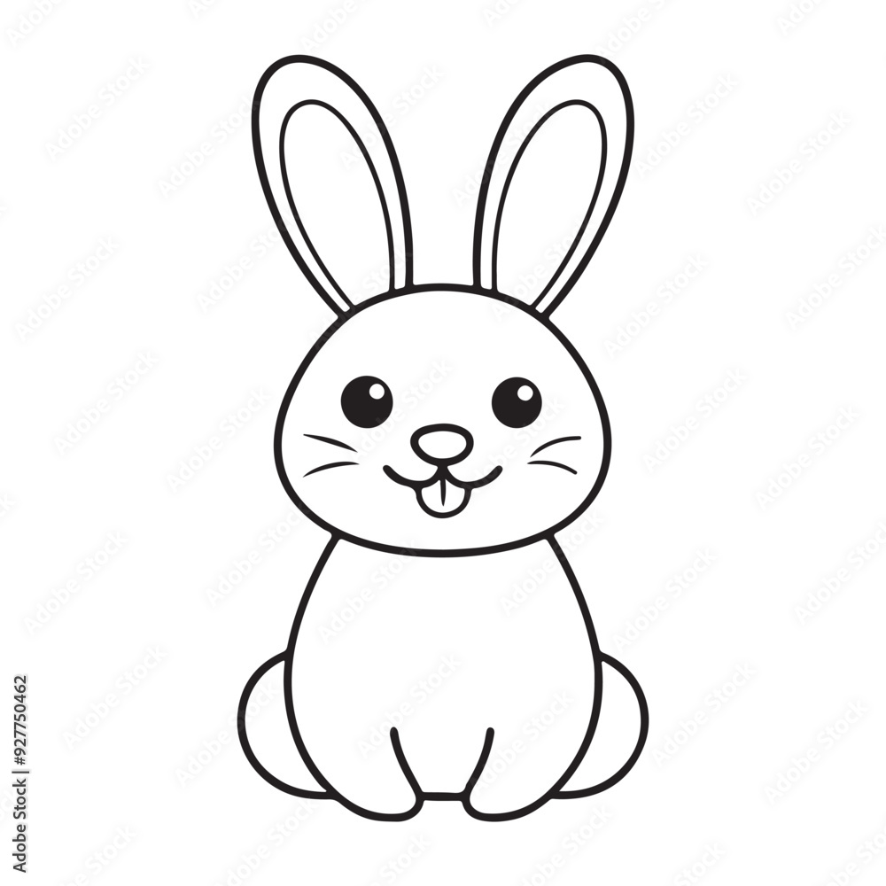 Adobe IlluCute kawaii bunny and baby cartoon character coloring page vector illustration. Pet animal, mothers day colouring page for kidsstrator Artwork. Adobe IlluCute kawaii bunny and baby cartoon character coloring page vector illustration. Pet animal, mothers day colouring page for kidsstrator Artwork.
