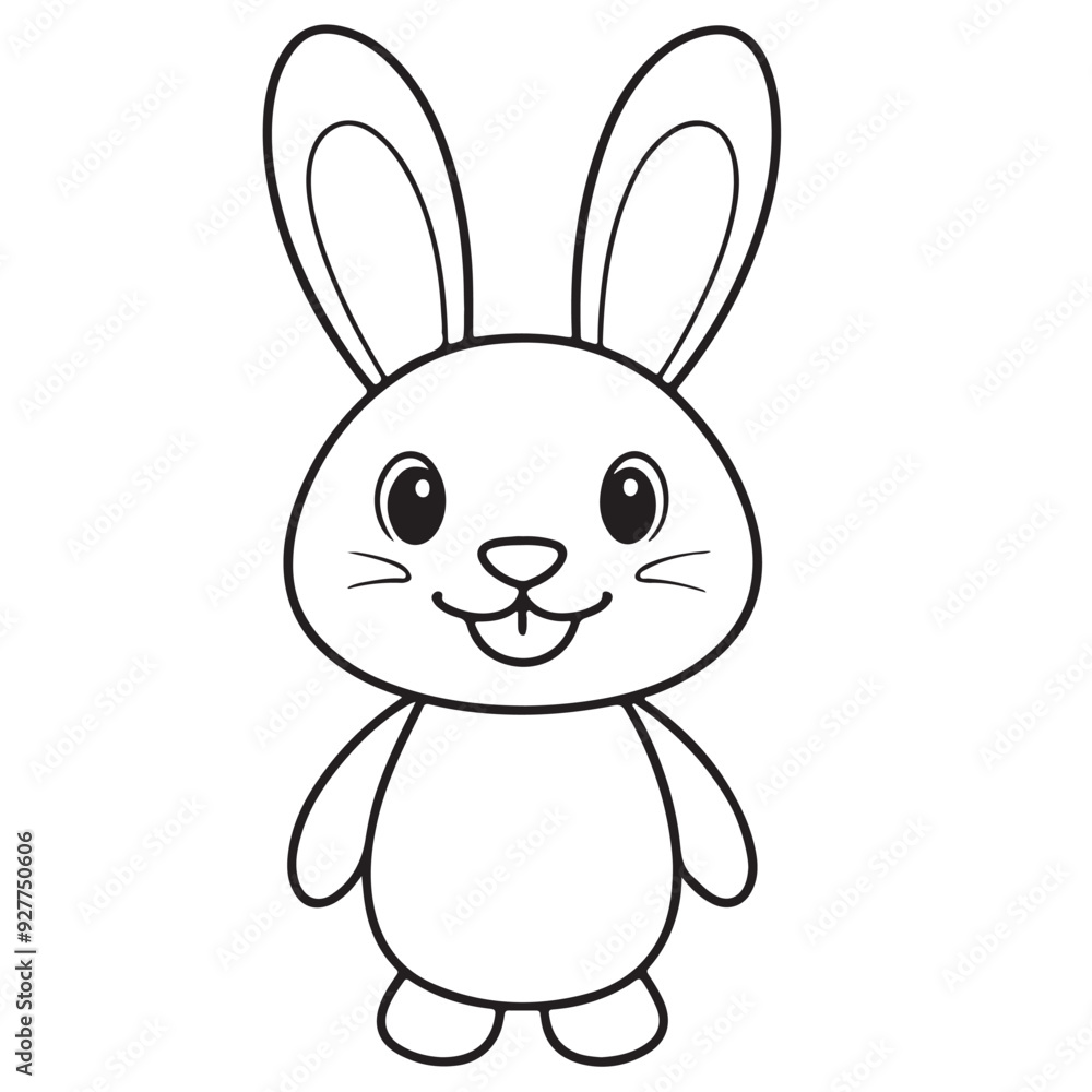 Adobe IlluCute kawaii bunny and baby cartoon character coloring page vector illustration. Pet animal, mothers day colouring page for kidsstrator Artwork. Adobe IlluCute kawaii bunny and baby cartoon character coloring page vector illustration. Pet animal, mothers day colouring page for kidsstrator Artwork.