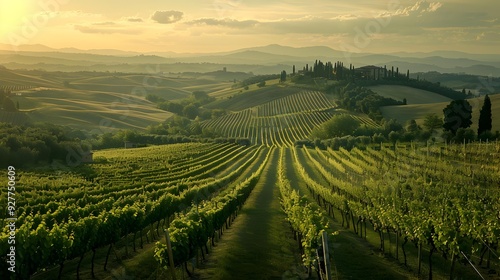 Wallpaper Mural Landscape the vineyards of tuscany Torontodigital.ca