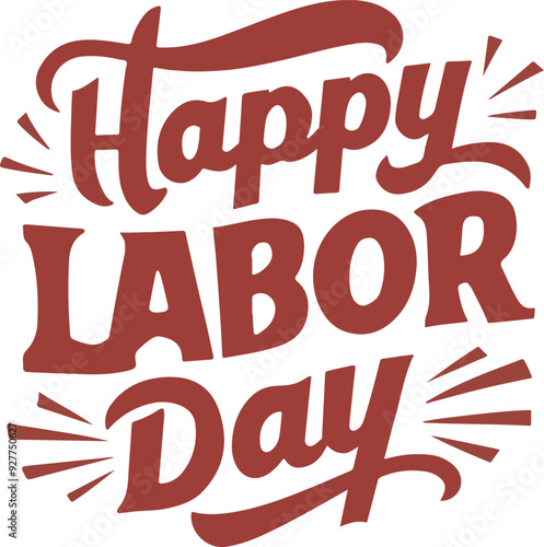 Wallpaper Mural Happy Labor Day Typography Image Vactor Style Torontodigital.ca