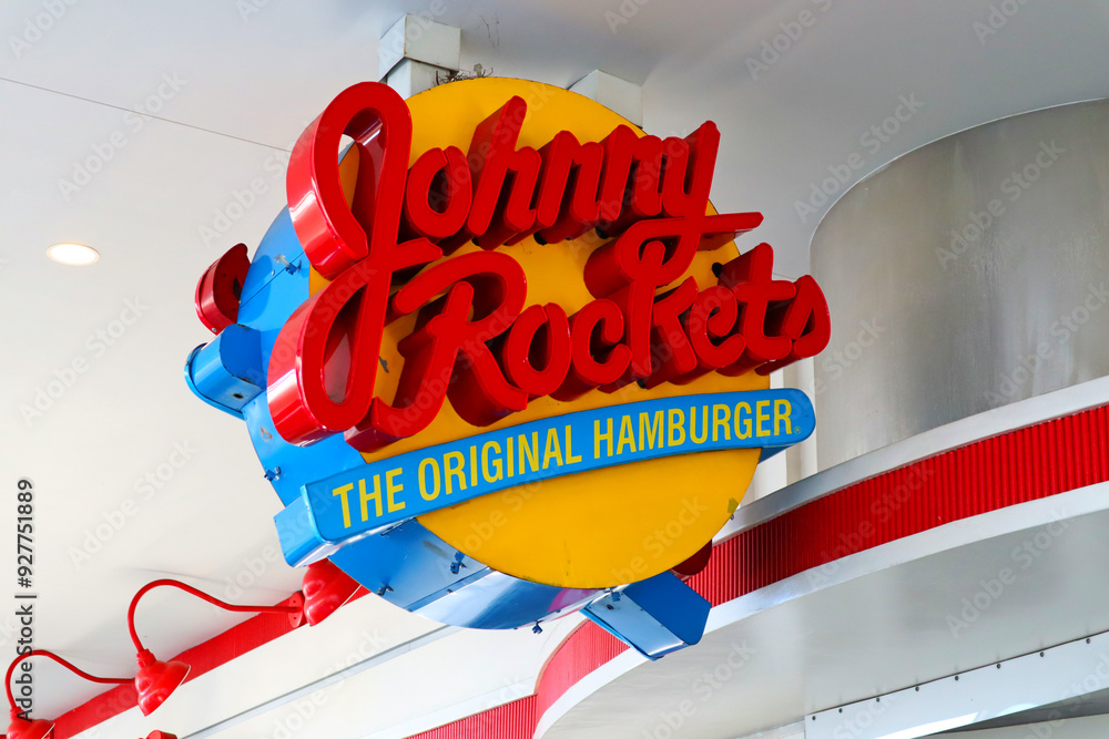 Hollywood (Los Angeles), California – July 20, 2024: Johnny Rockets ...