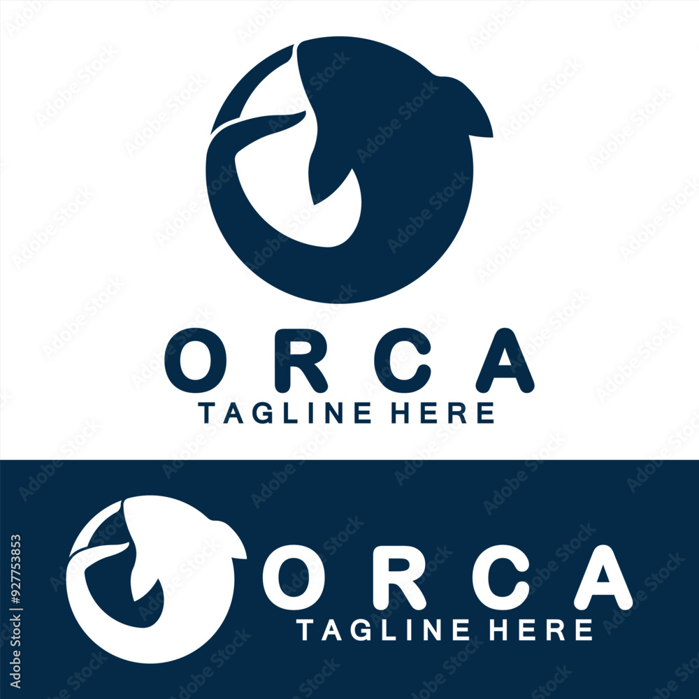 Killer whale Orca logo design vector illustration Killer whale Orca logo design vector illustration
