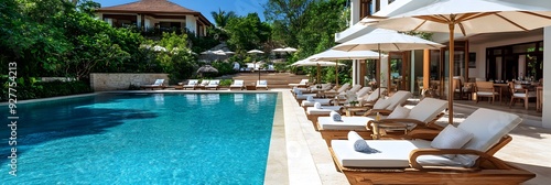 Wallpaper Mural high end resort pool area with crystal-clear water, Torontodigital.ca