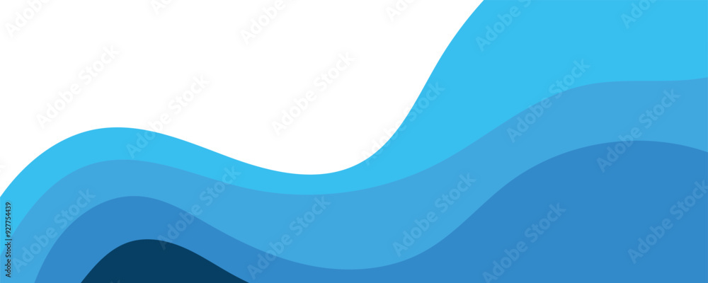 Fototapeta premium Abstract blue wave background. Vector illustration. EPS10