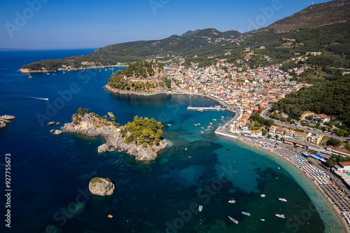 Aerial view of Parga, Greece