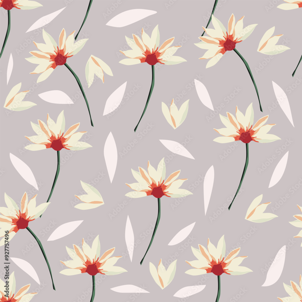 Obraz premium Textile and digital seamless floral vector design