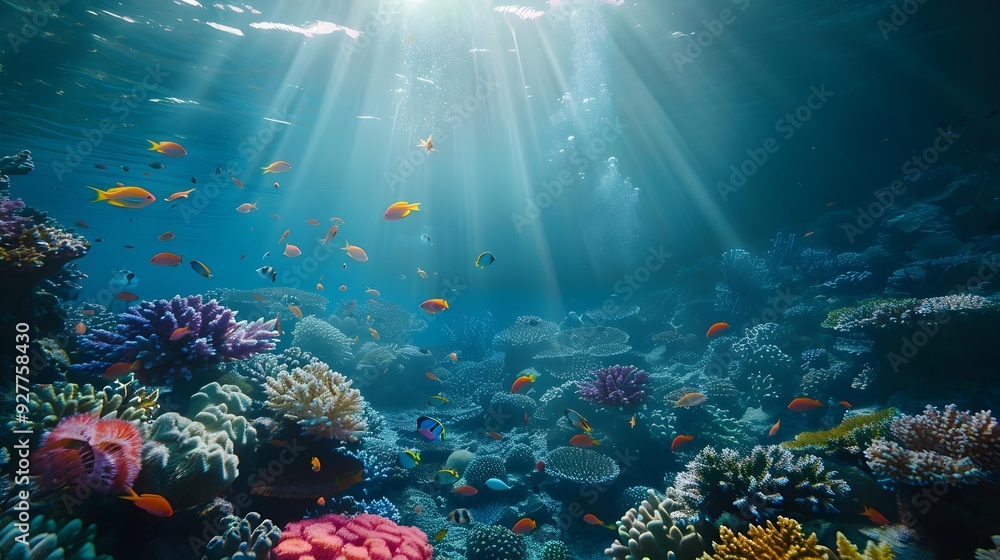Fields vast underwater fields covered with coral reefs Fields vast underwater fields covered with coral reefs