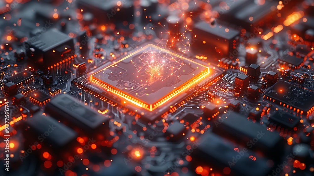 A surreal CPU with quantum elements and entangled particles glowing in an ethereal light, double exposure effect, white background, circuits merging with quantum particles, soft glow, A surreal CPU with quantum elements and entangled particles glowing in an ethereal light, double exposure effect, white background, circuits merging with quantum particles, soft glow,