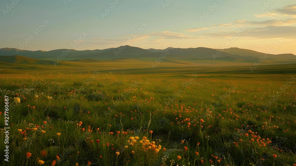 Fototapeta premium The expanses of mongolia amaze with their endless