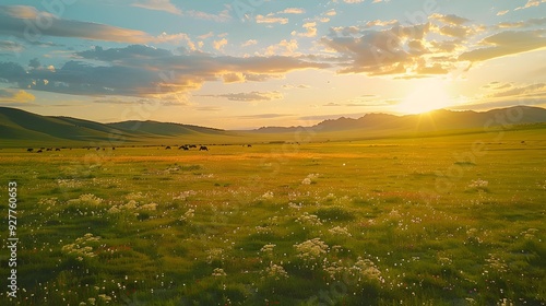 The vastness of mongolia is breathtaking photo