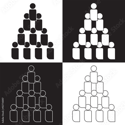 Customer editable stroke and solid web icon set. Vector illustration. isolated on white and black  background. EPS 10