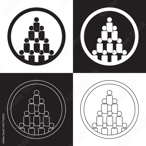 Customer editable stroke and solid web icon set. Vector illustration. isolated on white and black  background. EPS 10