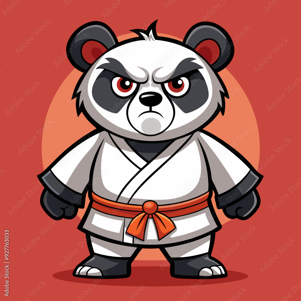 panda karate kimono judo taekwondo vector sport mascot panda karate kimono judo taekwondo vector sport mascot