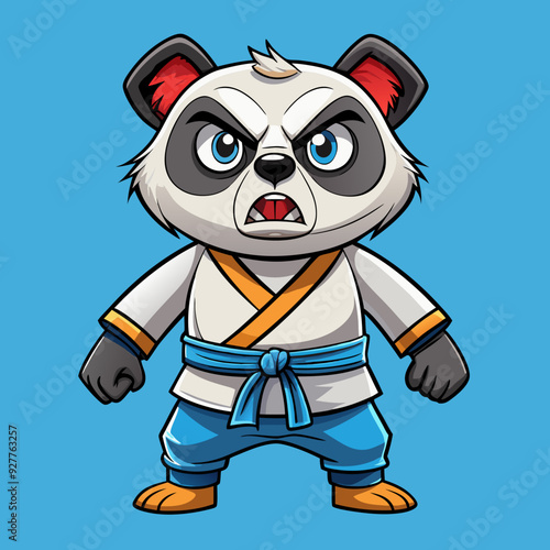 panda karate kimono judo taekwondo vector sport mascot