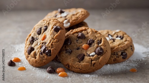 Cookies by Surrounded Cream Ice of Scoop.