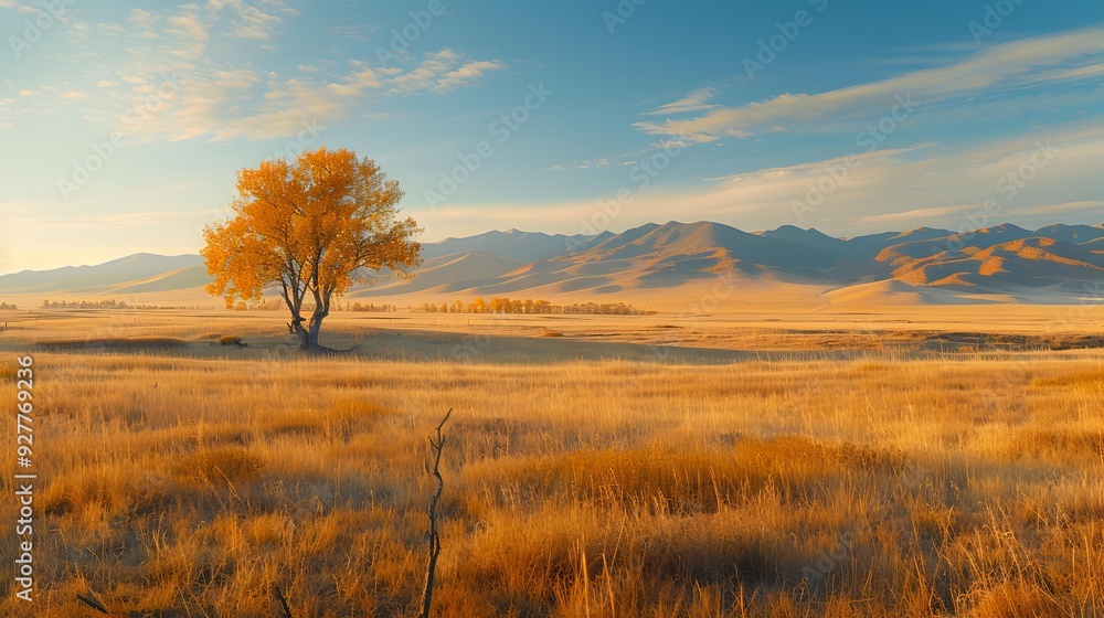 The steppes of mongolia stretch for many kilometers The steppes of mongolia stretch for many kilometers