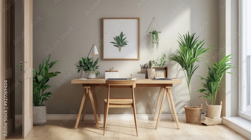 Minimalist Home Office Design with Natural Elements Minimalist Home Office Design with Natural Elements