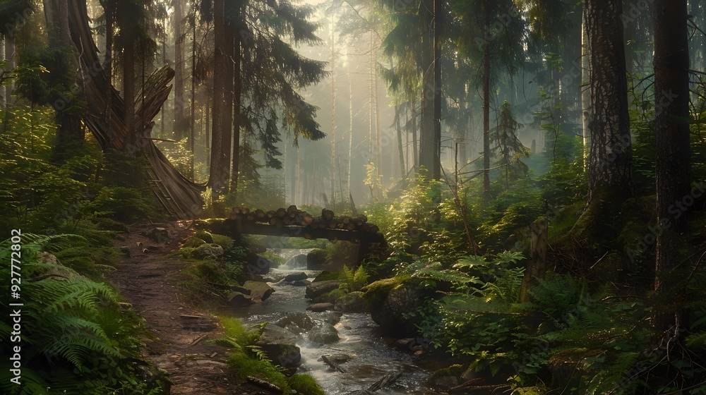 Fototapeta premium morning in the forest