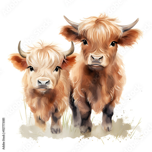 two cows in a field