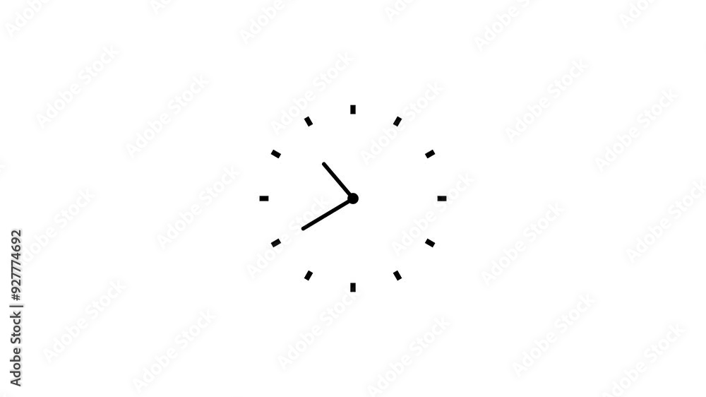 Digital clock icon animation on white background. Digital clock icon animation on white background.