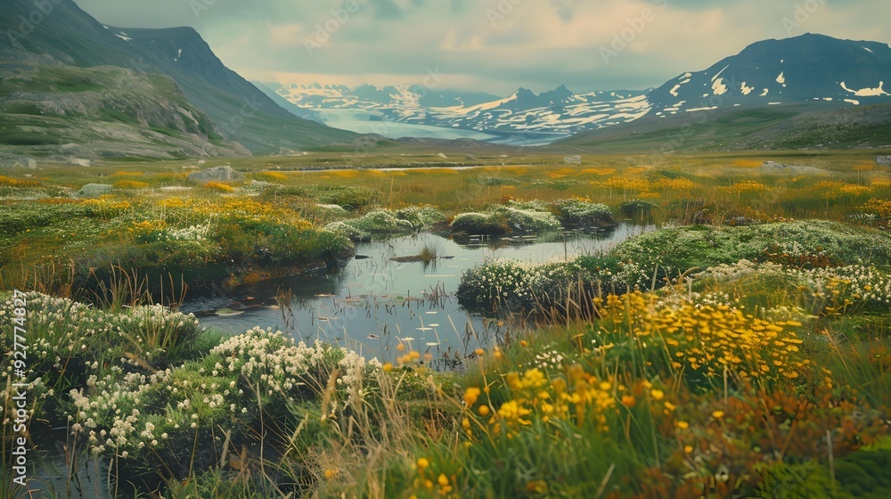 Obraz premium Tundra expanses where nature shows its strength