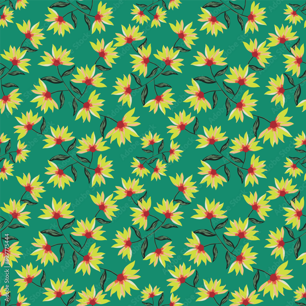 Textile and digital seamless floral vector design Textile and digital seamless floral vector design