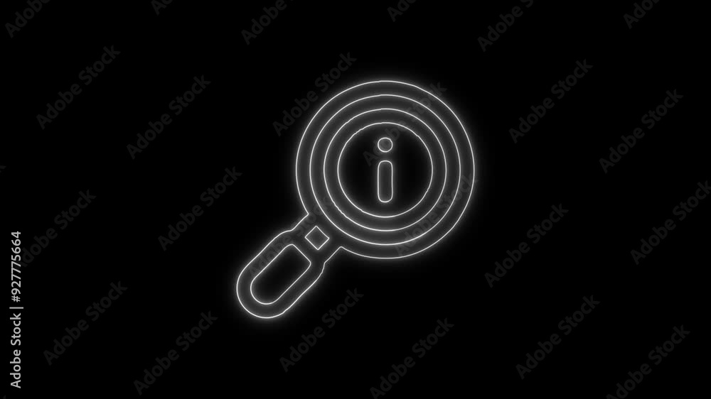 Search Icon - 4K Animated Design with Linear Symbol on Black Background Search Icon - 4K Animated Design with Linear Symbol on Black Background