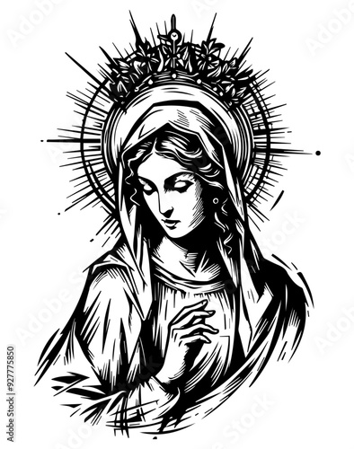classic depictions of the virgin mary with radiant halos