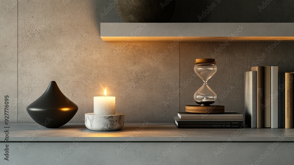 Still Life with Candle and Hourglass Still Life with Candle and Hourglass