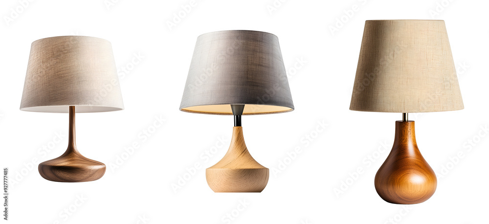 photo of bedside lamp with a fabric shade and simple wooden base on isolated background
photo of bedside lamp with a fabric shade and simple wooden base on isolated background