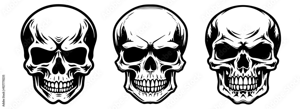 Fototapeta premium classic skull designs showcasing clean and bold symmetry