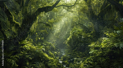 Luminous Rainforest Path