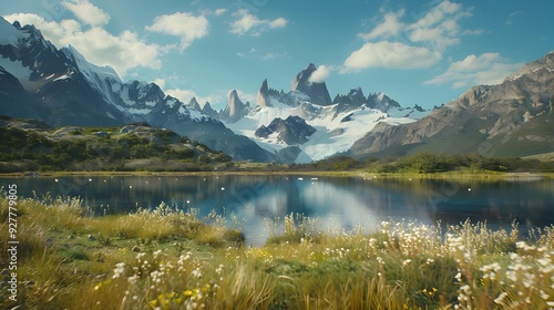 The ridges in patagonia create unique views rising