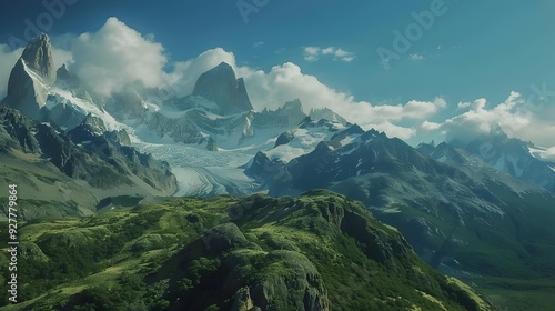 Patagonias ranges stretch across the horizon photo