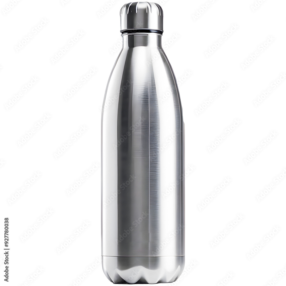 Stainless steel water bottle isolated on white background Stainless steel water bottle isolated on white background